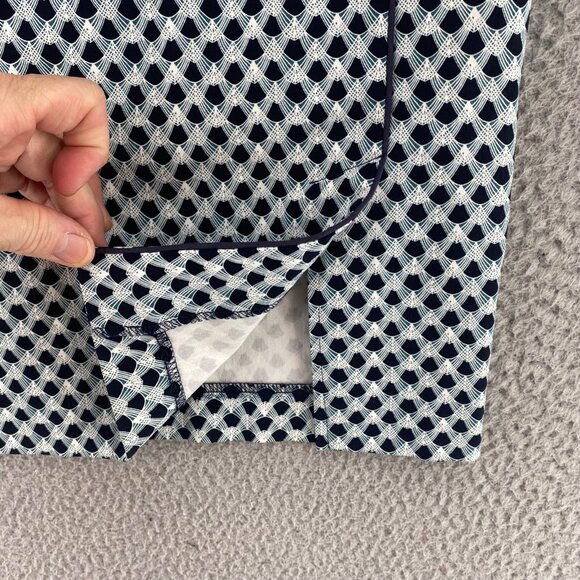 Margaret M Skirt Women Medium Navy Geometric Straight Knee Length Pull On Career - Picture 5 of 11